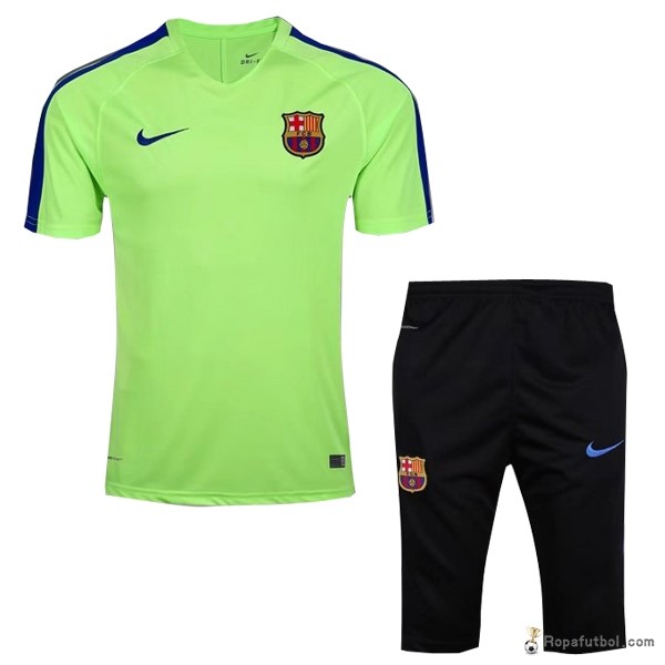 Camiseta Entrenamiento Barcelona Conjunto Completo 2016/17 Verde